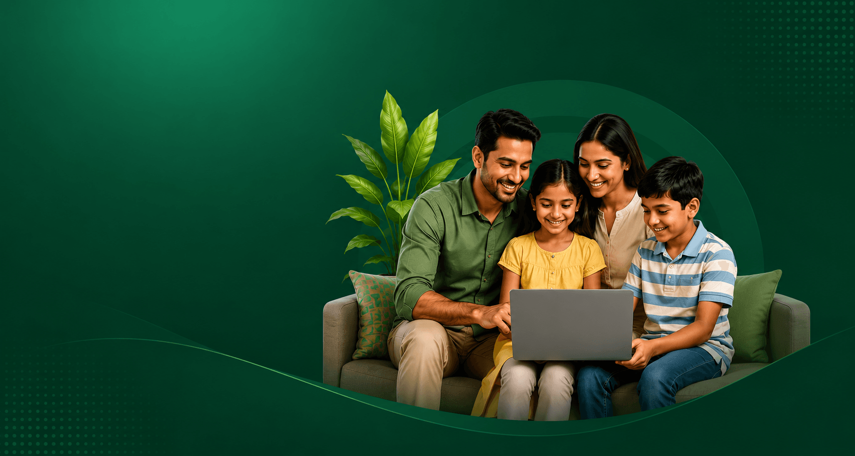 A happy family saving together with SmartGrow Chits